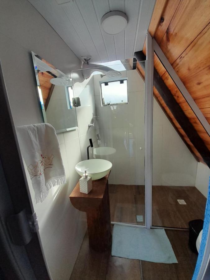 Chale A-Frame Da Fazenda Villa Bom Jardim da Serra Luaran gambar