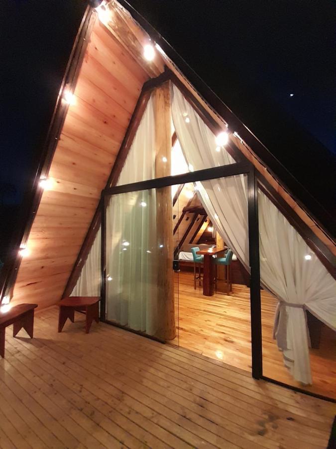 Chale A-Frame Da Fazenda Villa Bom Jardim da Serra Luaran gambar